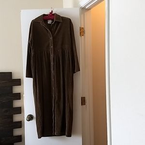 Chocolate brown corduroy dress